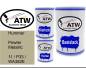 Preview: Hummer, Pewter Metallic, 11 / P33 / WA382E: 500ml Lackdose + 500ml Klarlack + 250ml Härter - Set, von ATW Autoteile West.